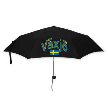 Växjö schweden flagge - Regenschirm (klein) - Schwarz - Vorne