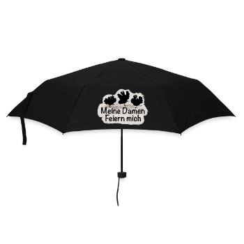 Meine Damen Feiern mich - Regenschirm (klein) - Schwarz - Vorne