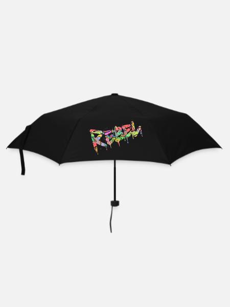 Rebel Rebels Lustige Retro Musik Hip Hop Rocknroll - Regenschirm (klein) - Schwarz