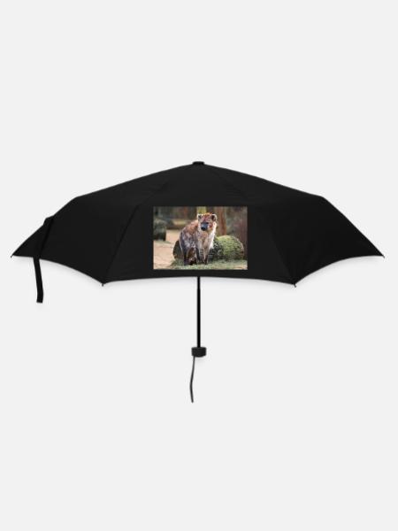 Hyäne oder Hyäne oder Harpyie (auf Deutsch Hyäne) Hyäne - Regenschirm (klein) - Schwarz