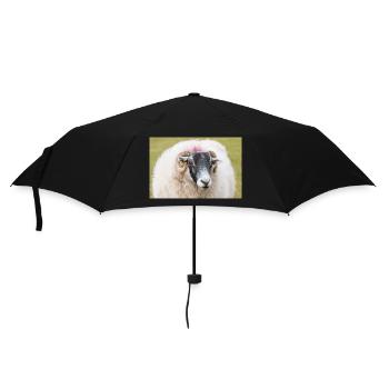 Sheep (in german Schaf) Ovis in Ireland - Umbrella (small) - black - Front