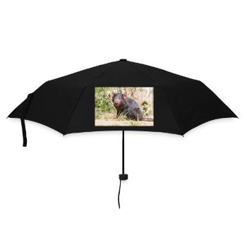Tasmanian Devil (in german Beutelteufel) - Umbrella (small) - black - Front