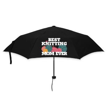 Beste Strickmutter aller Zeiten - Regenschirm (klein) - Schwarz - Vorne