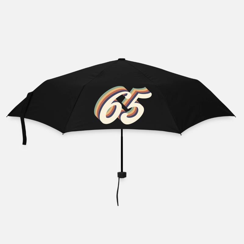 Vintage 65-jähriges Jubiläum - Regenschirm (klein) - Schwarz