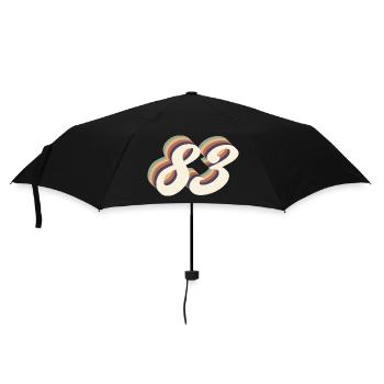 83ème anniversaire vintage - Parapluie standard - noir - Devant