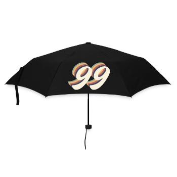 Jahrgang zum 99-jährigen Jubiläum - Regenschirm (klein) - Schwarz - Vorne