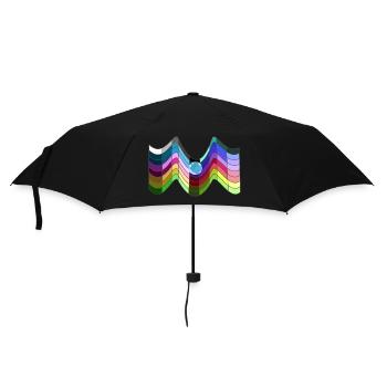 Muster mit Kugel Optische Täuschung - Regenschirm (klein) - Schwarz - Vorne