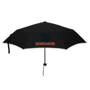 Snowboarding - Regenschirm (klein) - Schwarz - Vorne