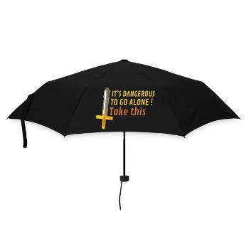 Pixel Schwert Nimm diesen Helden - Regenschirm (klein) - Schwarz - Vorne