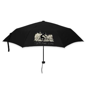 Radfahrer - Regenschirm (klein) - Schwarz - Vorne