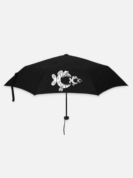 Poissons blancs et chaîne alimentaire - Parapluie standard - noir