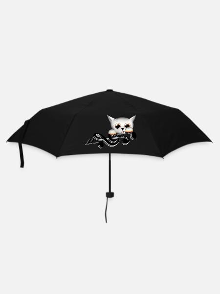 Notenschlüssel Vampir - Regenschirm (klein) - Schwarz