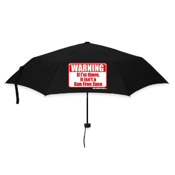 Gun Free Zone Warning - Regenschirm (klein) - Schwarz - Vorne