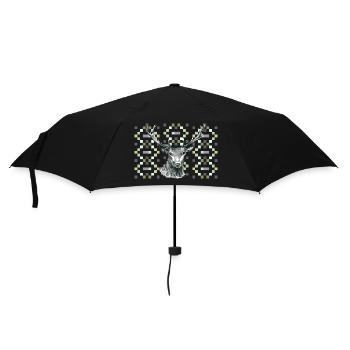 Hirsch - Regenschirm (klein) - Schwarz - Vorne