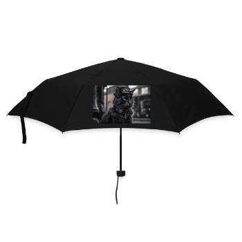 Cat Black3 - Regenschirm (klein) - Schwarz - Vorne