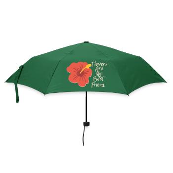 Blumen - Beste Freunde - Regenschirm (klein) - Flaschengrün - Vorne