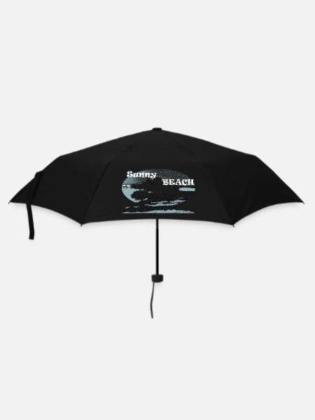 Sunny Beach - Regenschirm (klein) - Schwarz