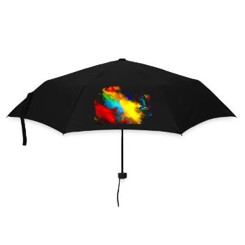 Peinture acrylique « MixedArt » par Marco Eckenbrecht - Parapluie standard - noir - Devant