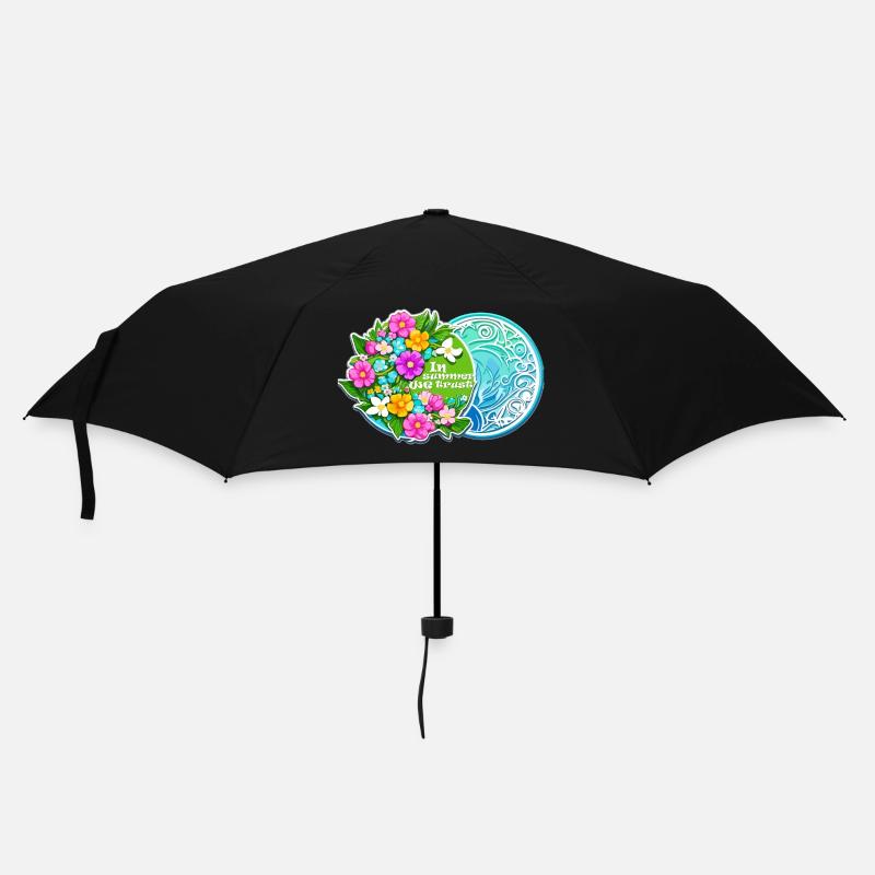 Im Sommer vertrauen wir - Regenschirm (klein) - Schwarz