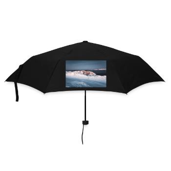 The first light of day on the snowy Mt. Parnassus - Umbrella (small) - black - Front