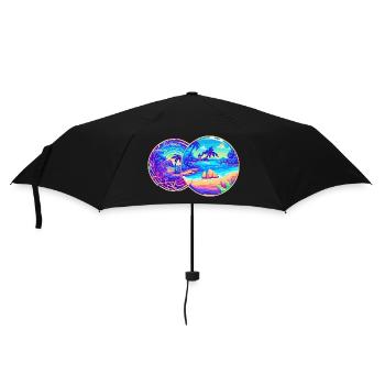 Plages violettes - Parapluie standard - noir - Devant