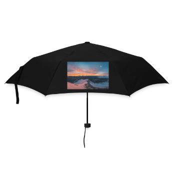 Lever de soleil alpin sur les montagnes Agrafa - Parapluie standard - noir - Devant