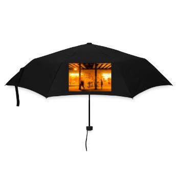 Abstract people under the bridge with music in the - Umbrella (small) - black - Front