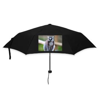 Ring-tailed Lemur (in german Katta) Lemur catta - Umbrella (small) - black - Front