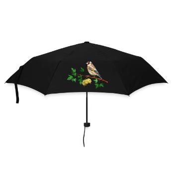 Bunter Vogel - Regenschirm (klein) - Schwarz - Vorne