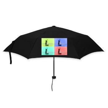 Voilier pop art - Parapluie standard - noir - Devant