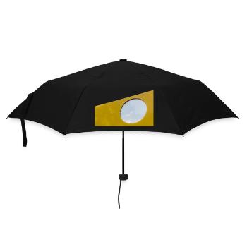 The hole in the yellow wall and the blue sky - Umbrella (small) - black - Front