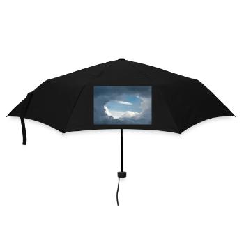 Ein Lichtloch im bewölkten Himmel - Regenschirm (klein) - Schwarz - Vorne