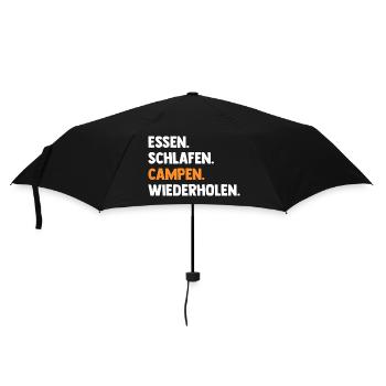 Wohnmobil Wohnwagen Camper Camping - Regenschirm (klein) - Schwarz - Vorne