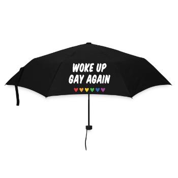 Woke Up Gay Again - Pride Month - Umbrella (small) - black - Front
