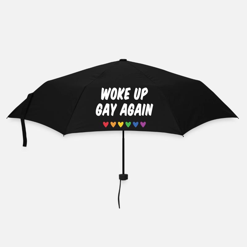 Wieder aufgewacht - Pride Month - Regenschirm (klein) - Schwarz
