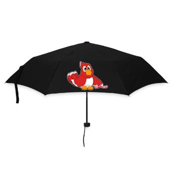 Papagei Wurm - Regenschirm (klein) - Schwarz - Vorne