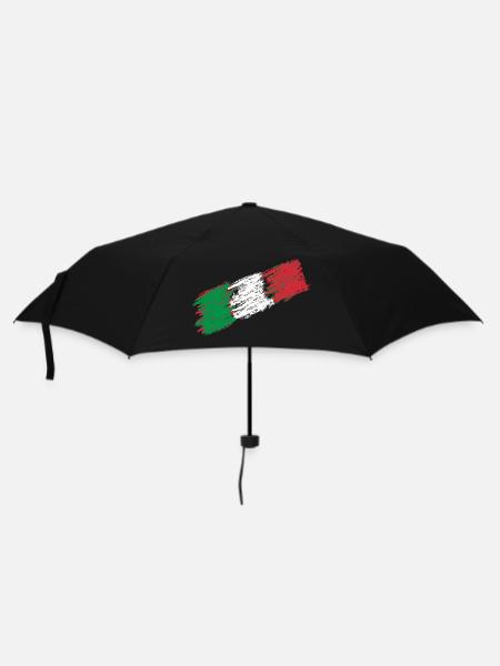 Italien Flagge Kursiv - Regenschirm (klein) - Schwarz
