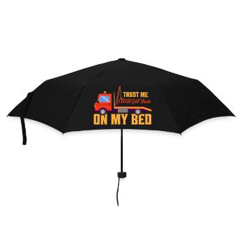 Trust Me I Will Get You On My Bed Tow Truck Driver - Regenschirm (klein) - Schwarz - Vorne