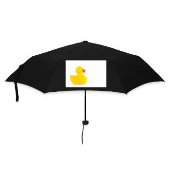 Isolated rubber duck - Umbrella (small) - black - Front