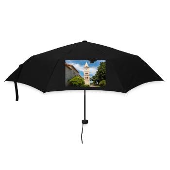 St.-Georgs-Kirche, Primošten, Šibenik-Knin, Kroatien - Regenschirm (klein) - Schwarz - Vorne
