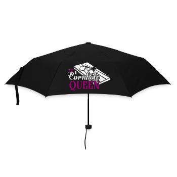 Cornhole Queen Bean Bag Toss Player - Umbrella (small) - black - Front