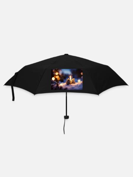 de Noël dans la forêt - Parapluie standard - noir