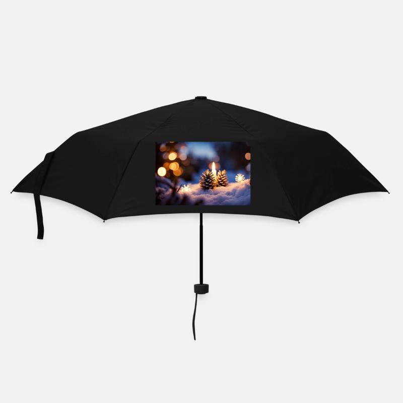de Noël dans la forêt - Parapluie standard - noir