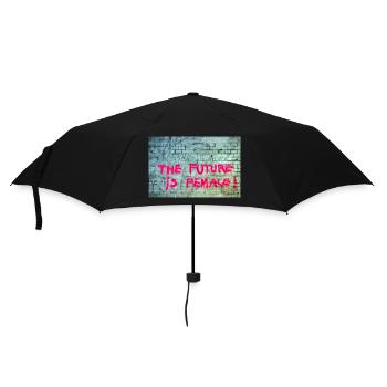 Die Zukunft ist weiblich - Regenschirm (klein) - Schwarz - Vorne