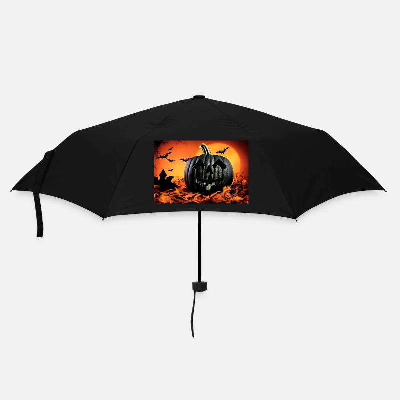 Citrouille d’Halloween - Parapluie standard - noir