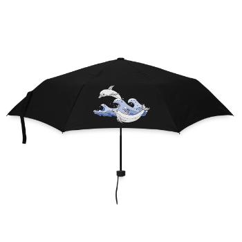 Dolphins - Umbrella (small) - black - Front