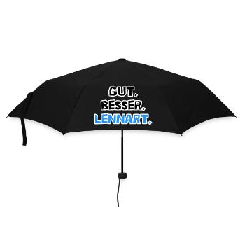 Gut. Besser. Lennart. - Regenschirm (klein) - Schwarz - Vorne