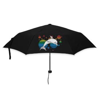 Delfin - Regenschirm (klein) - Schwarz - Vorne