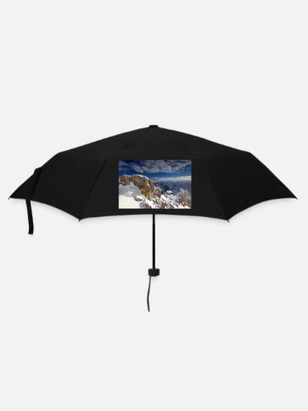 Zugspitze Gipfelkreuz - Regenschirm (klein) - Schwarz