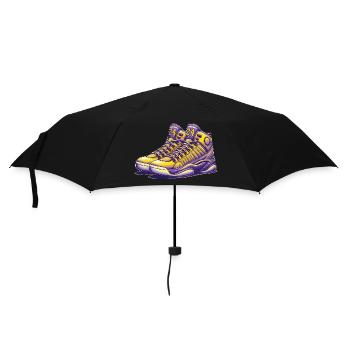 Basketballspieler - Regenschirm (klein) - Schwarz - Vorne